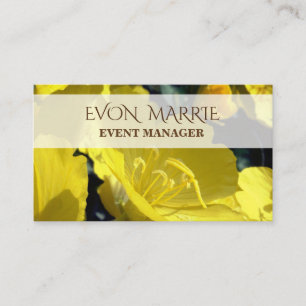 Yellow Flowers Photo, Summertime Busines Card
