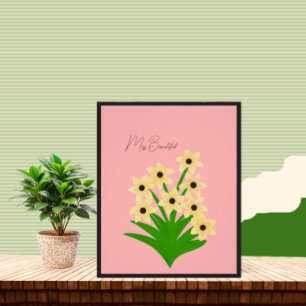 Yellow flowers poster