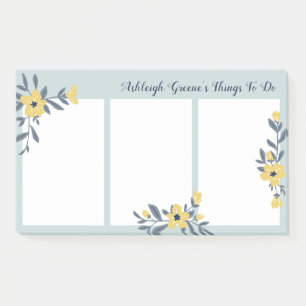 Yellow Flowers Pretty Things To Do Post-it Notes