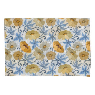 Yellow Flowers: Seamless Textile Design Pillowcase