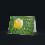 Yellow Flowers Sister Birthday Card<br><div class="desc">Pretty and thoughtful greeting card for sister's birthday with yellow tulip and hand lettered style text.</div>