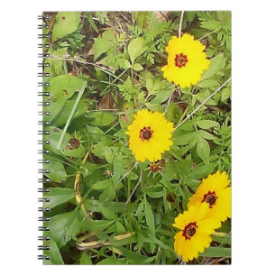 Yellow flowers Spiral Notebook