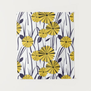 Yellow flowers tapestry