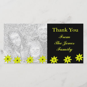 Yellow flowers thank you card