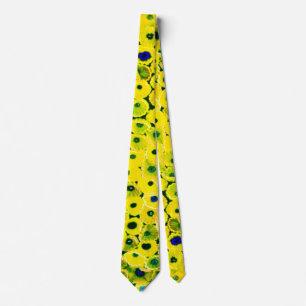 yellow flowers tie