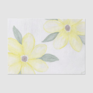 Yellow Flowers Tissue Paper