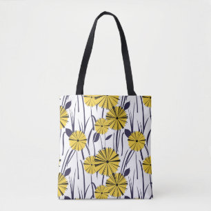 Yellow flowers tote bag