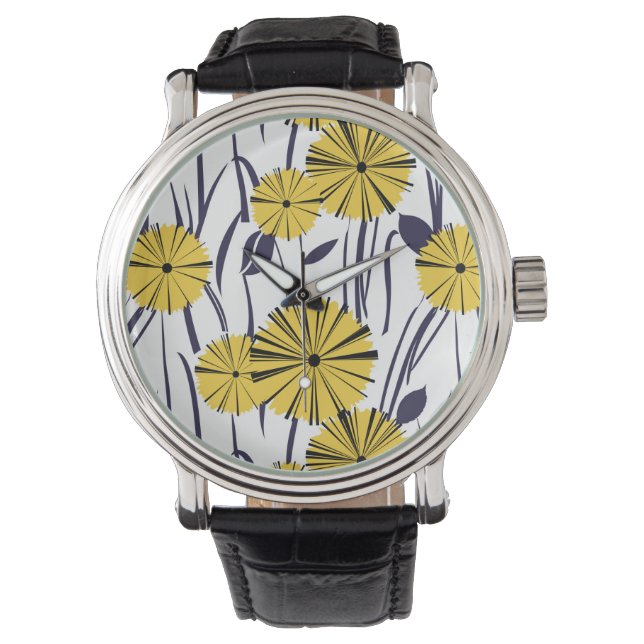 Yellow flowers watch (Front)
