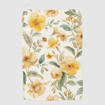Yellow Flowers Watercolor Botanical Floral
