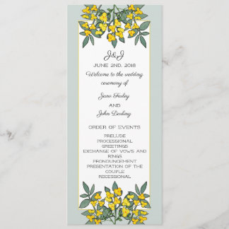 Yellow Flowers with Mint Accent Program Programme