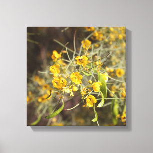 Yellow Flowers Wrapped Canvas