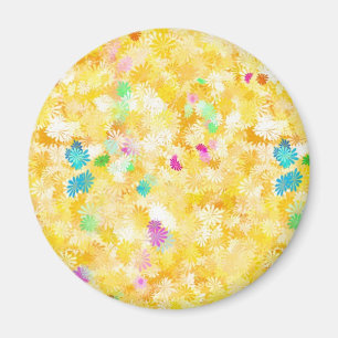 Yellow Flowery Background Magnet