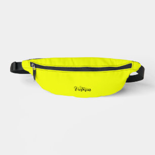 Yellow fluorescent neon one colour name or delete  bum bags