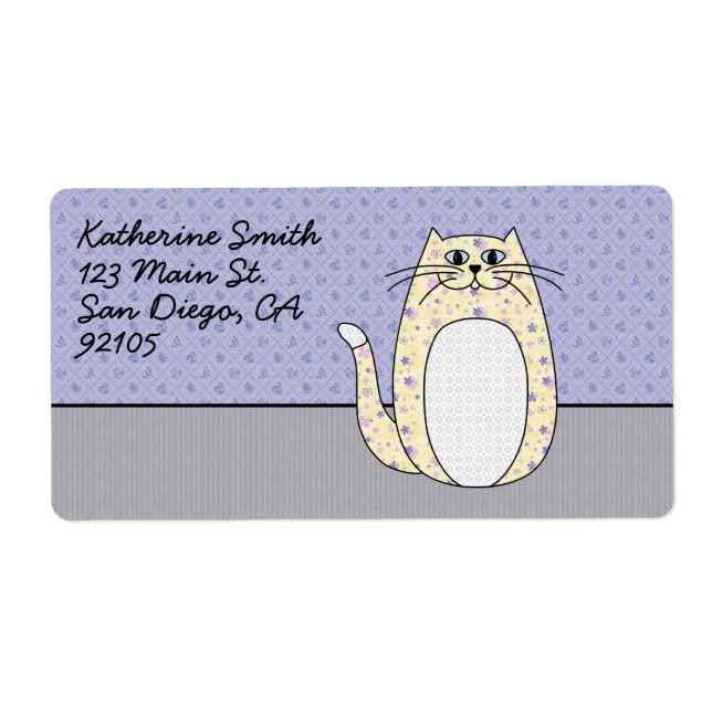 'Yellow Folk Art Cat' (Front)