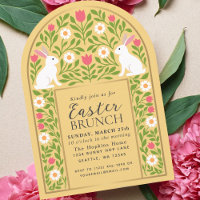 Yellow Folk Art Easter Brunch Arch Invitation