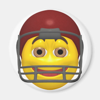 Yellow football face magnet