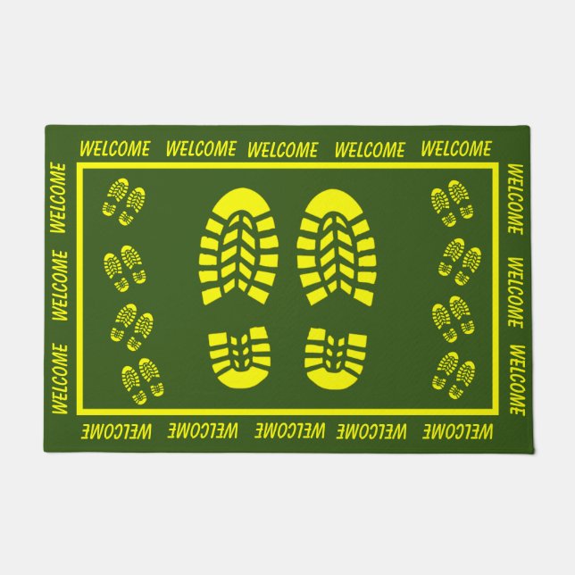 Yellow Footprints and Welcome Doormat (Front)