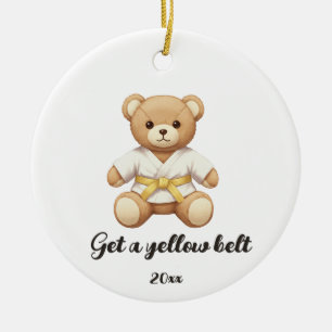 【YELLOW】For all judo lovers, young and old. Ceramic Tree Decoration