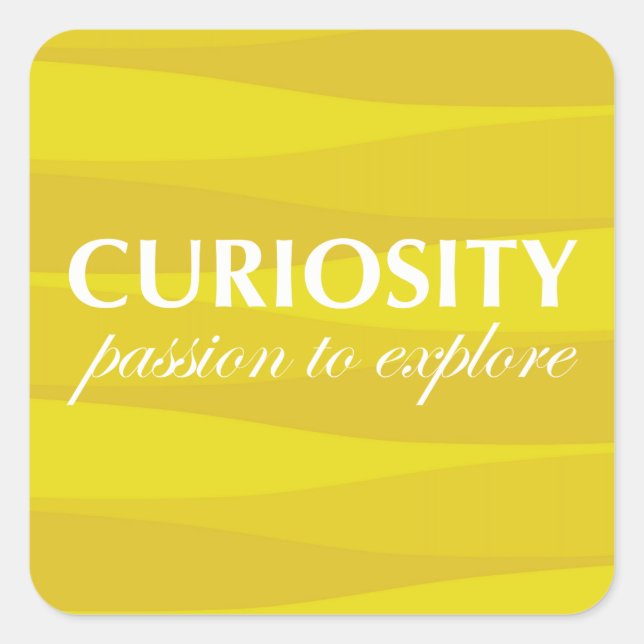 Yellow for Curiosity Square Sticker (Front)