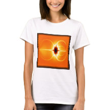 Yellow Fractal With Orange Background