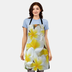 Yellow Frangipani Bouquet, Full Print Apron