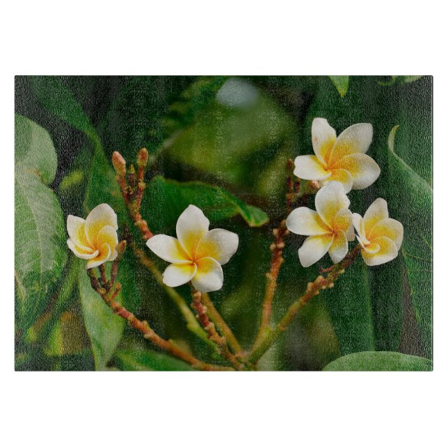 Yellow Frangipani Cutting Board (Front)