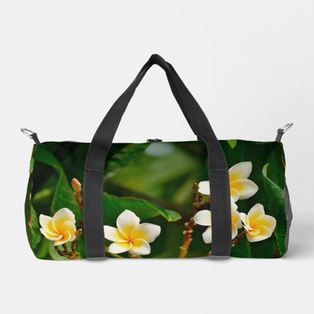 Yellow Frangipani Duffle Bag (Front)