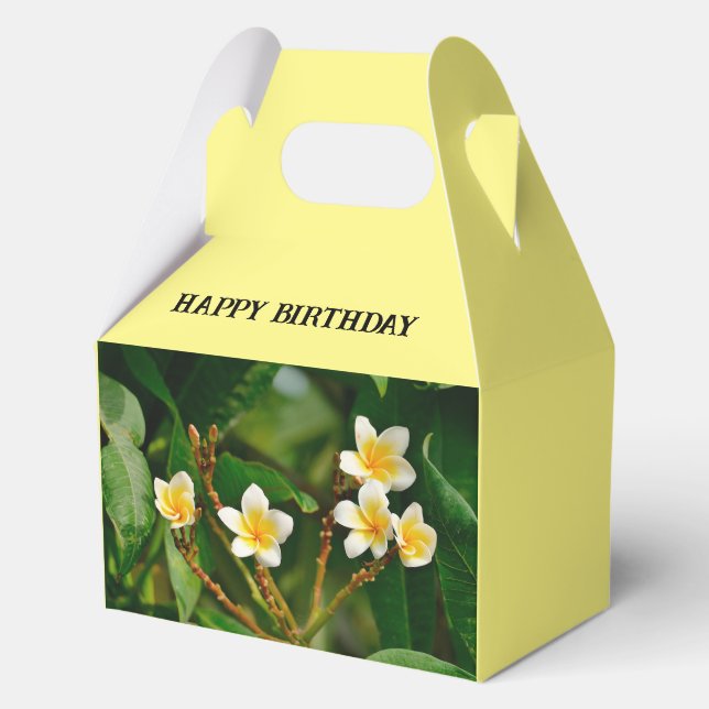 Yellow Frangipani Favour Box (Front)