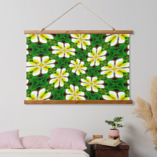 Yellow Frangipani Pattern Hanging Tapestry