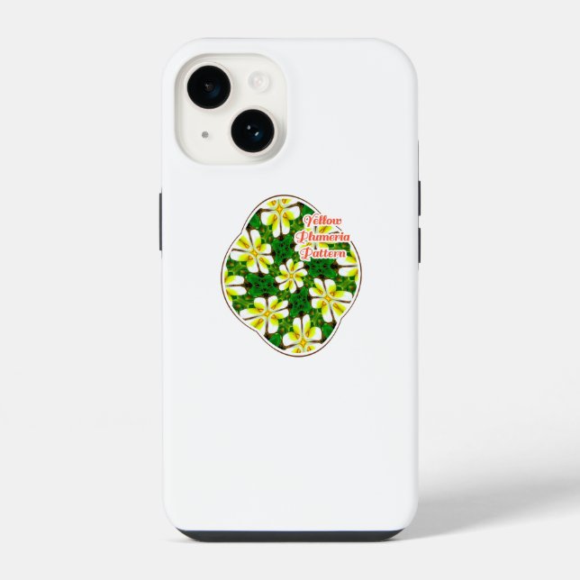 Yellow Frangipani Pattern iPhone Case (Back)