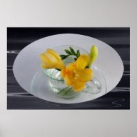 Yellow freesia buds
