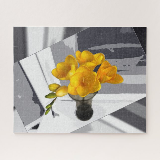 Yellow freesia jigsaw puzzle (Horizontal)