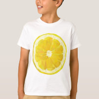 Yellow fresh sour lemon slice modern