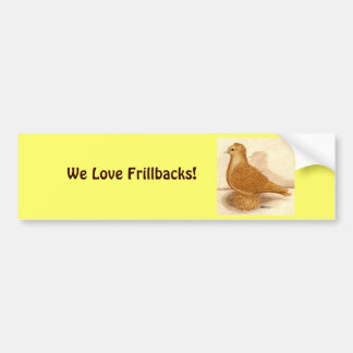 Yellow Frillback Pigeon Bumper Sticker