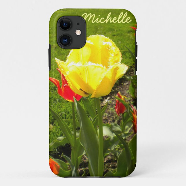Yellow Fringed Tulip iPhone 5 Case (Back)