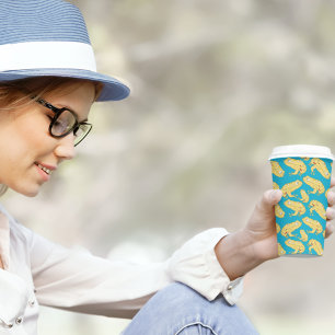 Yellow Frog Cartoon Paper Cups