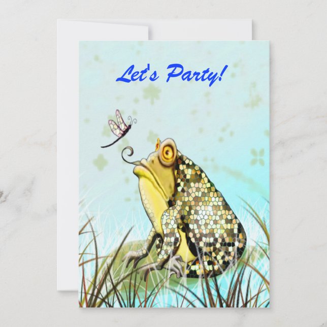 Yellow Frog Funny Cute Card (Front)