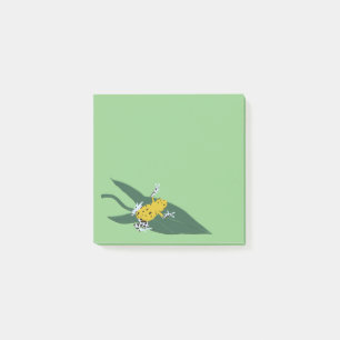 Yellow frog Green Leaf Post-it Notes