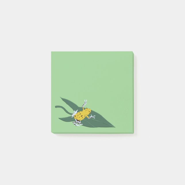 Yellow frog Green Leaf Post-it Notes (Front)