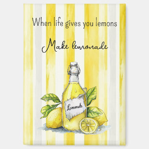 Yellow Fruit Lemons Make Lemonade Magnet