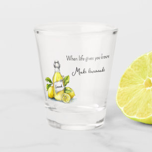 Yellow Fruit Lemons Make Lemonade Shot Glass