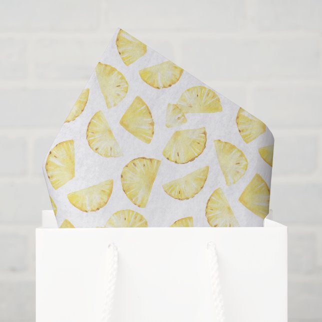 Yellow Fruit Pineapples Birthday Tissue Paper (Gift Bag)