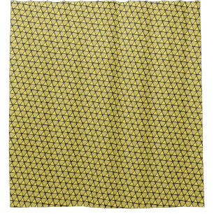 Yellow Funky Triangles Shower Curtain