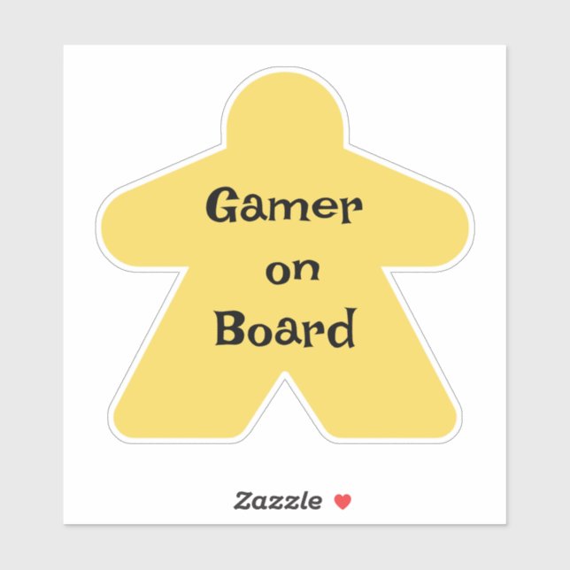 Yellow gamer Custom-Cut Vinyl Sticker (Sheet)