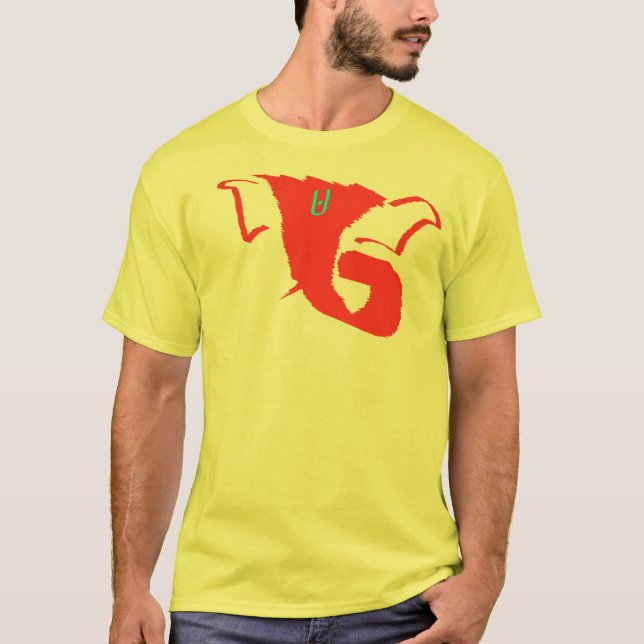 Yellow Ganesh Abstract T-Shirt (Front)