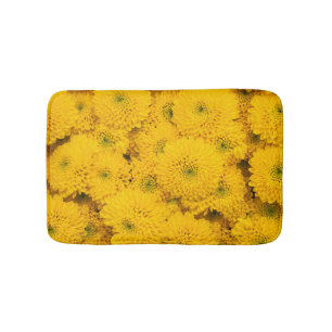 Yellow garden asters Perfect colour summer flower Bath Mat