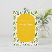 Yellow Garden Flower Watercolor Bridal Shower