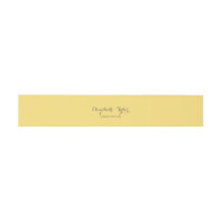 Yellow Garden Roses - invitation belly band