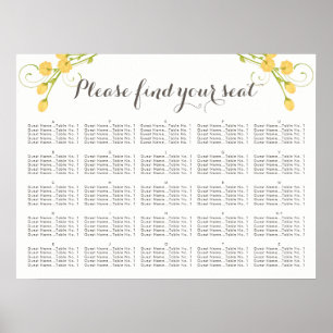 Yellow Garden Roses, Seating Chart