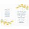Yellow Garden Roses with navy text wedding program